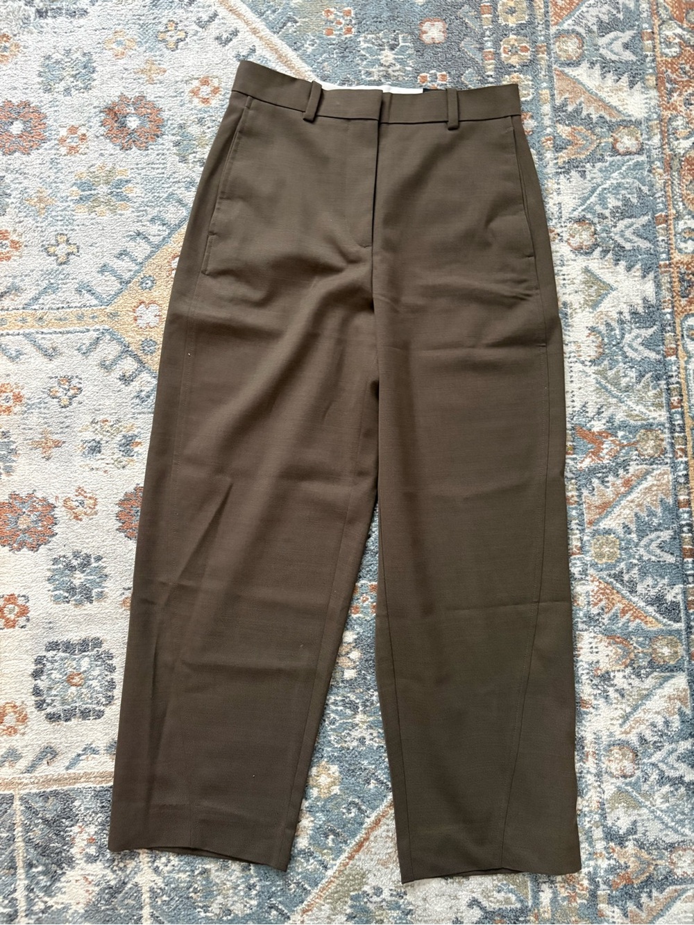 COS barrel leg cropped wool trousers 6